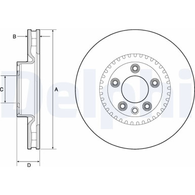 Delphi | Bremsscheibe | BG9168C