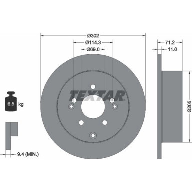 Textar | Bremsscheibe | 92166103