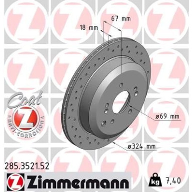 Zimmermann | Bremsscheibe | 285.3521.52