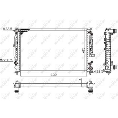 NRF | Kühler, Motorkühlung | 519504A