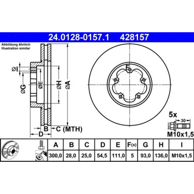 ATE | Bremsscheibe | 24.0128-0157.1