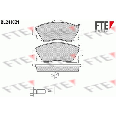 FTE | Bremsbelagsatz, Scheibenbremse | 9010730