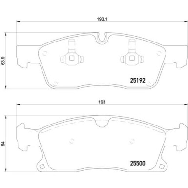 Brembo | Bremsbelagsatz, Scheibenbremse | P 50 108