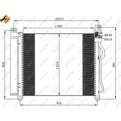 NRF | Kondensator, Klimaanlage | 35569