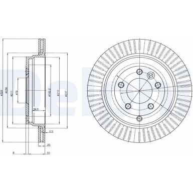 Delphi | Bremsscheibe | BG4020C