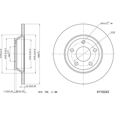 Metzger | Bremsscheibe | 6110242