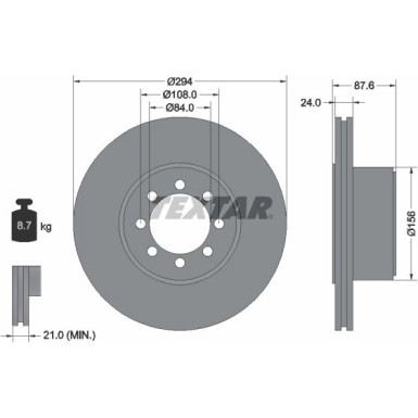 Textar | Bremsscheibe | 92171700