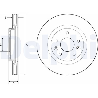 Delphi | Bremsscheibe | BG4770C