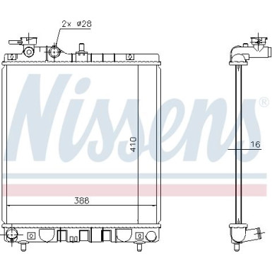 Nissens | Kühler, Motorkühlung | 675006