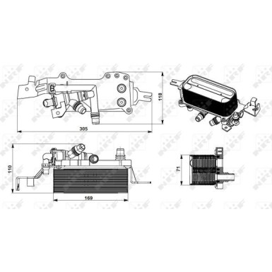 NRF | Ölkühler, Automatikgetriebe | 31749