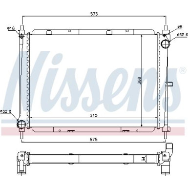 Nissens | Kühler, Motorkühlung | 68729