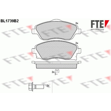 FTE | Bremsbelagsatz, Scheibenbremse | 9010324