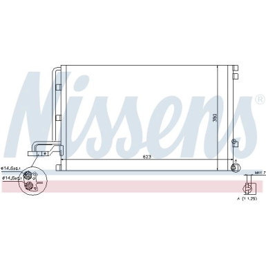 Nissens | Kondensator, Klimaanlage | 940087