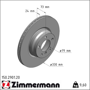 Zimmermann | Bremsscheibe | 150.2901.20