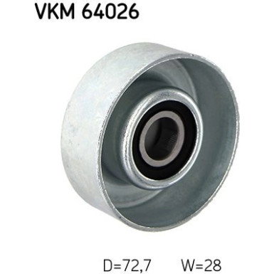 SKF | Umlenk-/Führungsrolle, Keilrippenriemen | VKM 64026