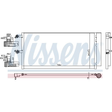 Nissens | Kondensator, Klimaanlage | 941069