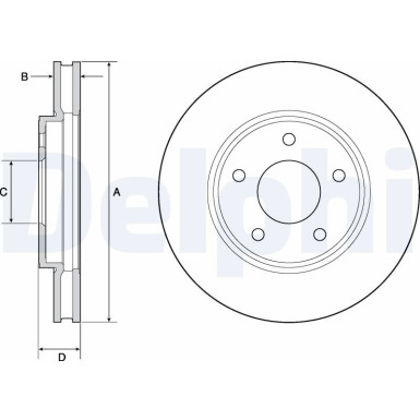 Delphi | Bremsscheibe | BG4678C