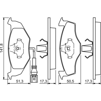 BOSCH | Bremsbelagsatz, Scheibenbremse | 0 986 424 723