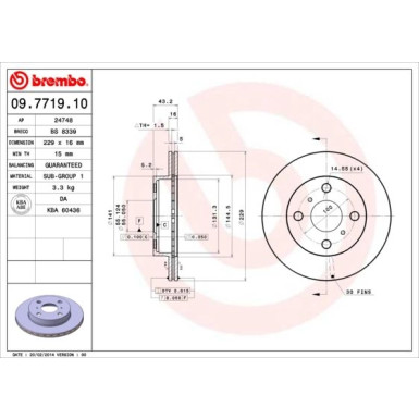 Brembo | Bremsscheibe | 09.7719.10