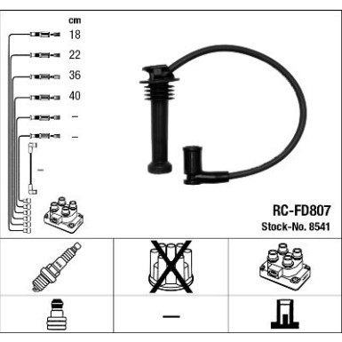 NGK RC-FD807 | Zündleitungssatz | 8541