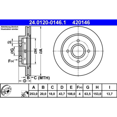 ATE | Bremsscheibe | 24.0120-0146.1