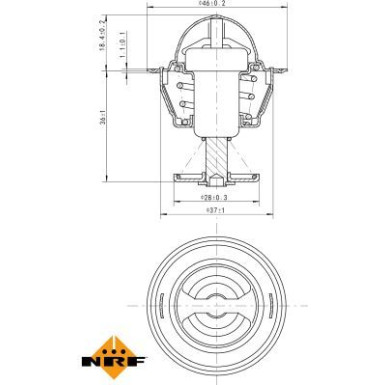 NRF | Thermostat, Kühlmittel | 725109