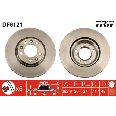 TRW | Bremsscheibe | DF6121