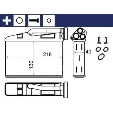 Mahle | Wärmetauscher, Innenraumheizung | AH 240 000S