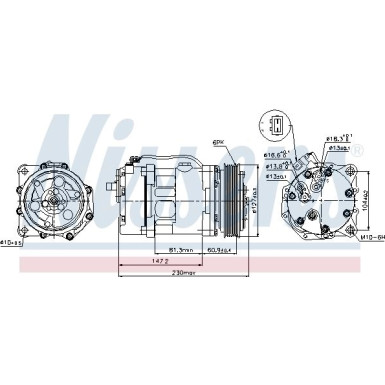 Nissens | Kompressor, Klimaanlage | 89044