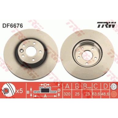 TRW | Bremsscheibe | DF6676S