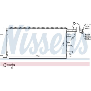 Nissens | Kondensator, Klimaanlage | 941131