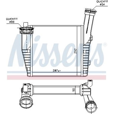 Nissens | Ladeluftkühler | 96611