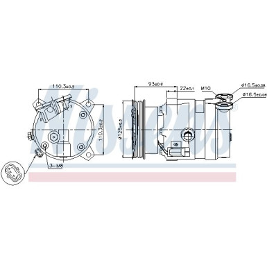 Nissens | Kompressor, Klimaanlage | 89106