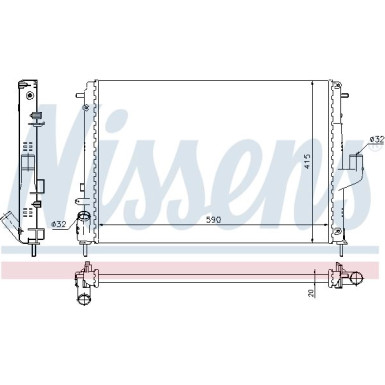 Nissens | Kühler, Motorkühlung | 637613