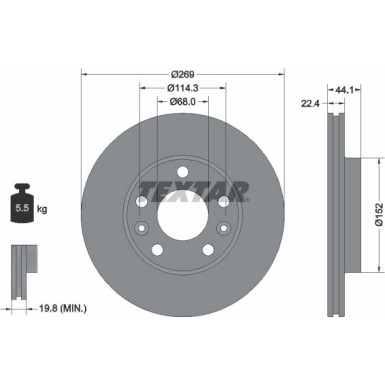 Textar | Bremsscheibe | 92272603