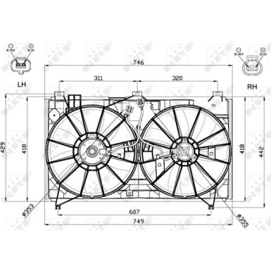 NRF | Lüfter, Motorkühlung | 47580
