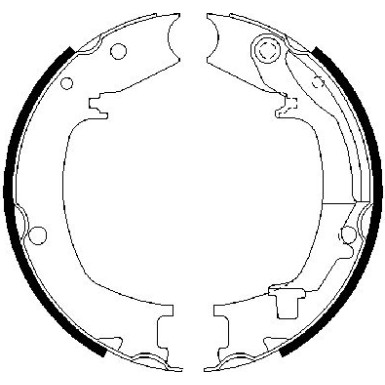 BOSCH | Bremsbackensatz, Feststellbremse | 0 986 487 711