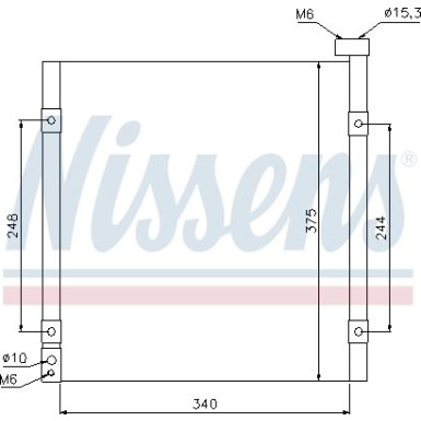 Nissens | Kondensator, Klimaanlage | 94290