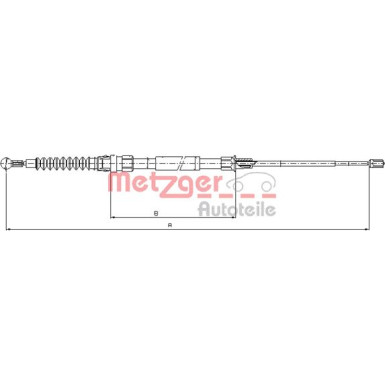 Metzger | Seilzug, Feststellbremse | 10.7626