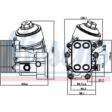 Nissens | Ölkühler, Motoröl | 91154