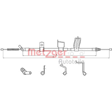 Metzger | Seilzug, Feststellbremse | 17.0328