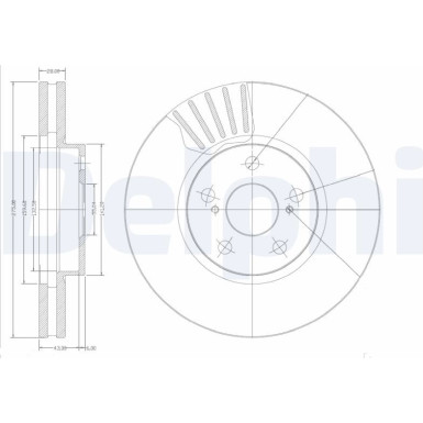 Delphi | Bremsscheibe | BG3189