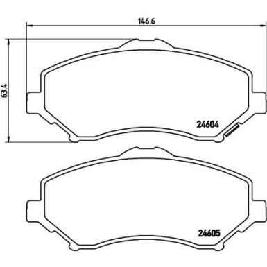 Brembo | Bremsbelagsatz, Scheibenbremse | P 11 025