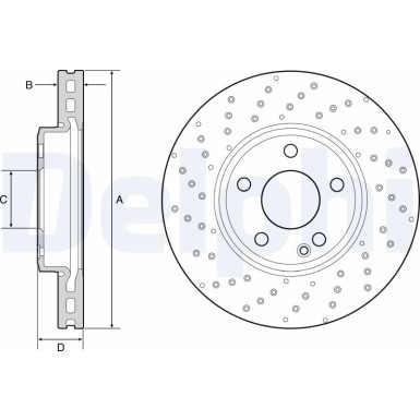 Delphi | Bremsscheibe | BG4657C