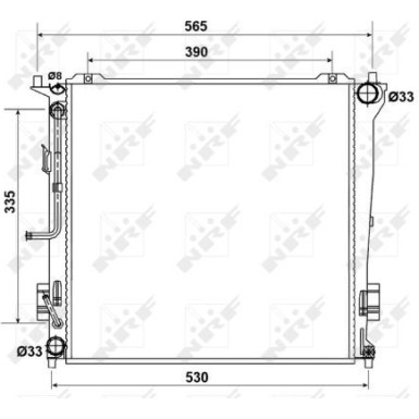 NRF | Kühler, Motorkühlung | 53163