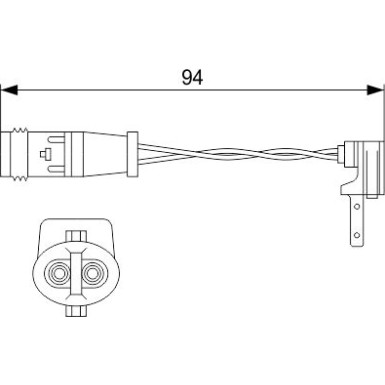 BOSCH 1 987 474 553 Warnkontakt, Bremsbelagverschleiß