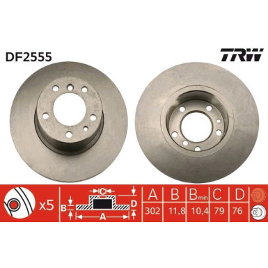 TRW | Bremsscheibe | DF2555