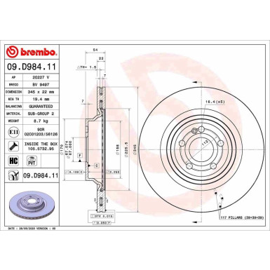 Brembo | Bremsscheibe | 09.D984.11