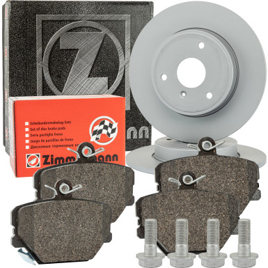 ZIMMERMANN COAT Z 405.4102.20 Bremsscheibe 280mm + 21999.160.1 Bremsbeläge für SMART FORTWO