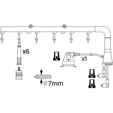 BOSCH | Zündleitungssatz | 0 986 356 322